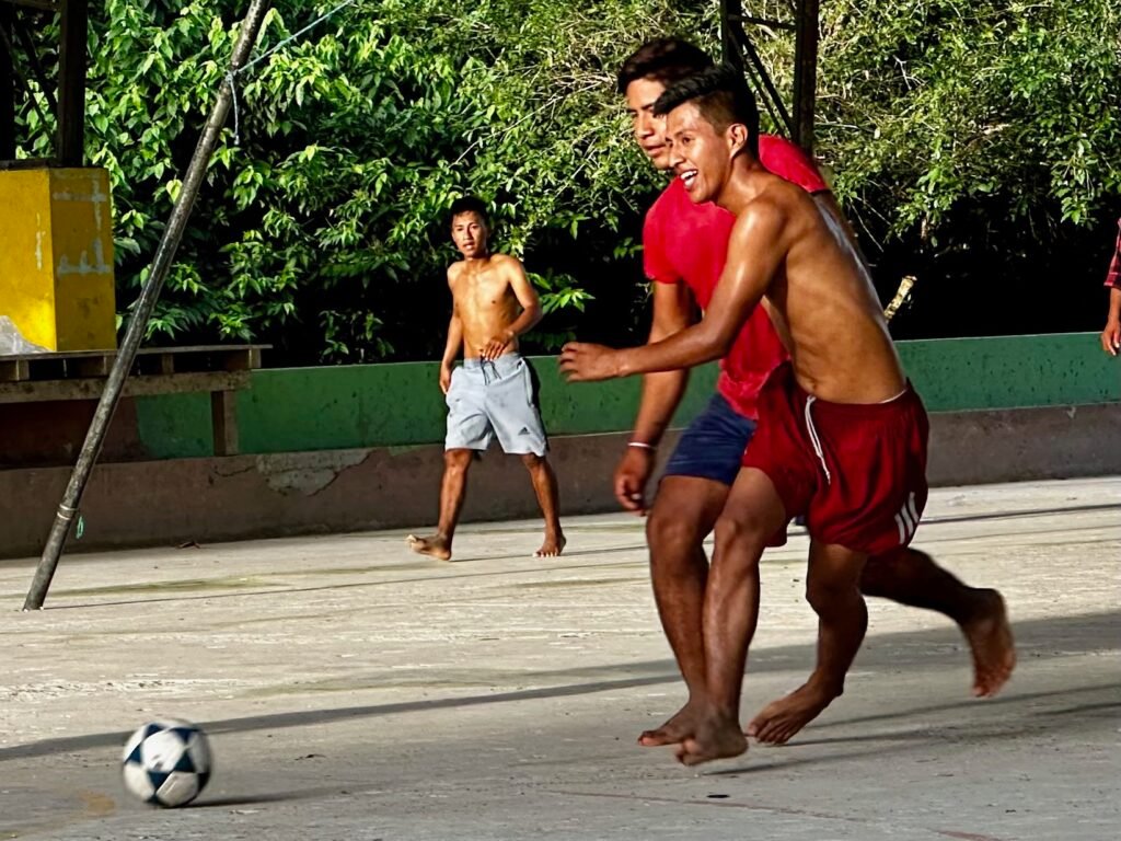 Pick-up soccer in the Village. 