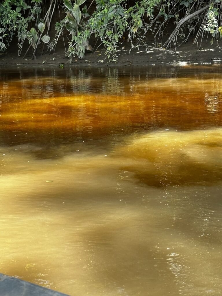 The mixing of rivers and streams.