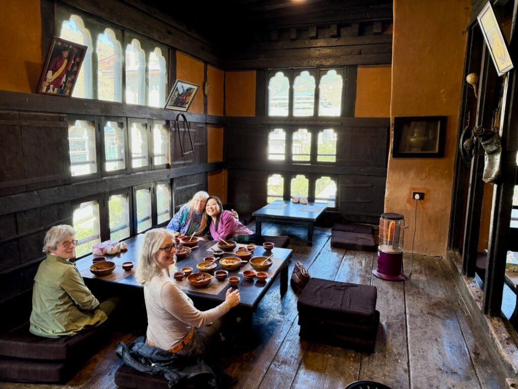 A traditional meal in a 19th century farmhouse. 