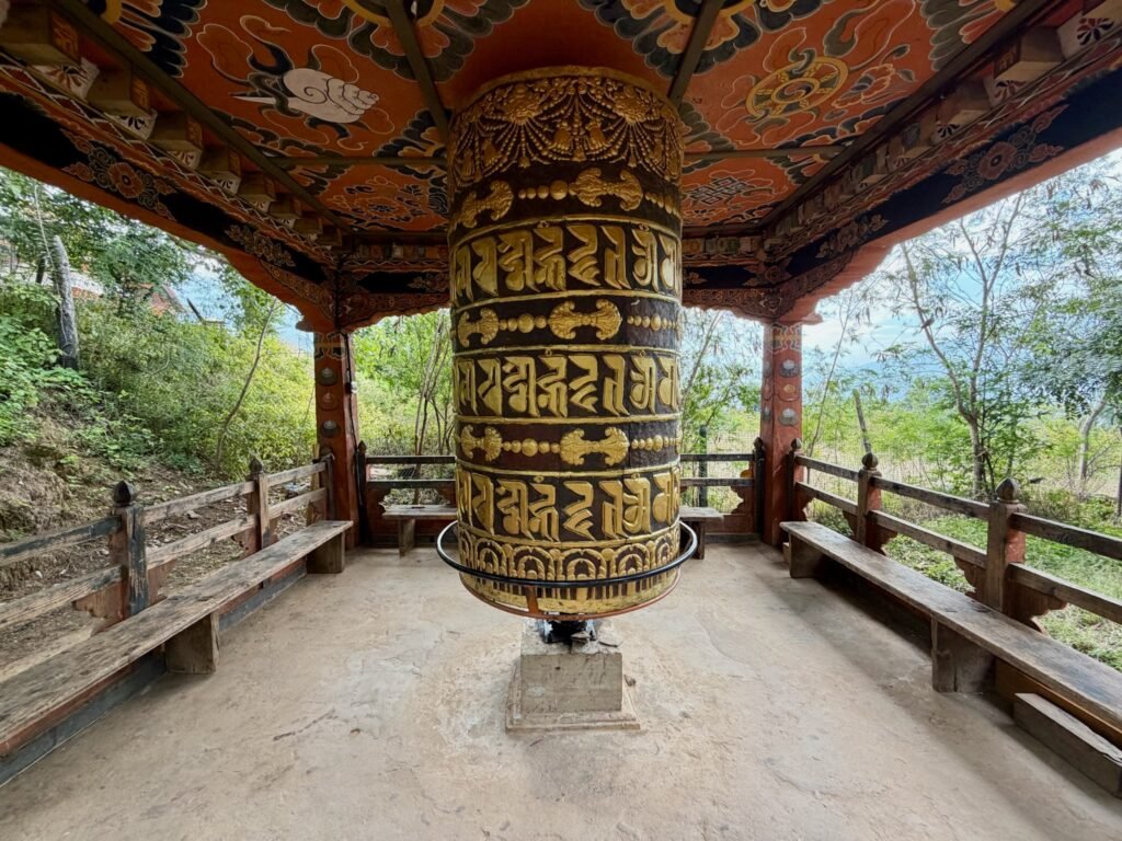 Prayer wheels are heard all-day and everywhere in nature, reminding us to be present. 