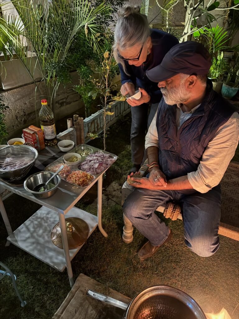 Raju makes us a homemade meal on Thanksgiving. 