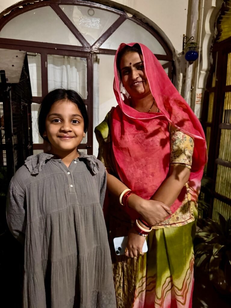 The Maharaja's wife (aka Maharani) and her daughter 