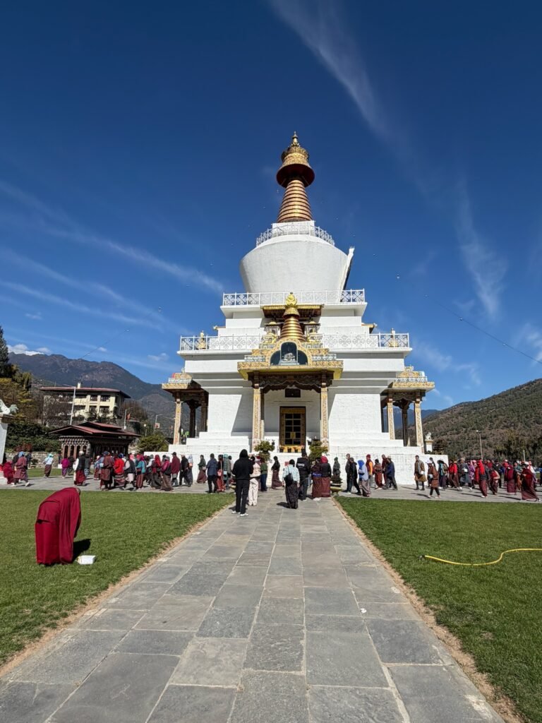 National temple with the throngs who walk its perimeter daily from sunrise to sunset. Always clock-wise. 
