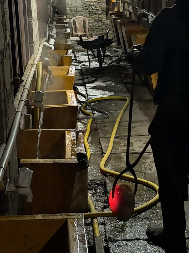 Our hot stone mineral baths. Whoa. 